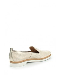 Женские бежевые кожаные лоферы от Geox