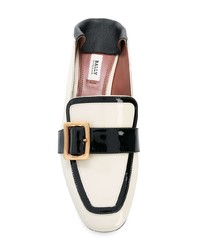 Женские бежевые кожаные лоферы от Bally