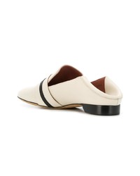 Женские бежевые кожаные лоферы от Bally