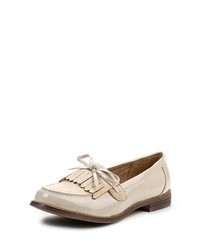 Женские бежевые кожаные лоферы от LOST INK