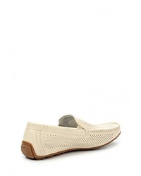 Мужские бежевые кожаные мокасины от Tesoro