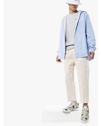 Мужские бежевые кожаные низкие кеды с принтом от Reebok