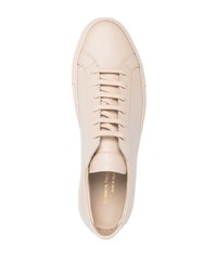 Мужские бежевые кожаные низкие кеды от Common Projects