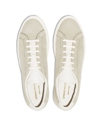 Мужские бежевые кожаные низкие кеды от Common Projects