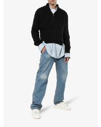 Мужские бежевые кожаные низкие кеды от adidas