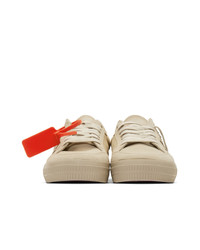 Мужские бежевые кожаные низкие кеды от Off-White