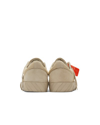 Мужские бежевые кожаные низкие кеды от Off-White