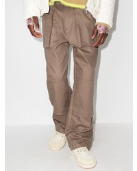 Мужские бежевые кожаные низкие кеды от Jacquemus