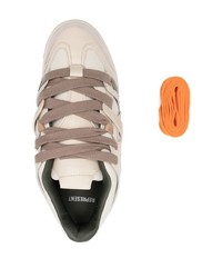 Мужские бежевые кожаные низкие кеды от Represent