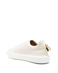 Мужские бежевые кожаные низкие кеды от Buscemi