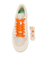 Мужские бежевые кожаные низкие кеды от Adidas By Pharrell Williams