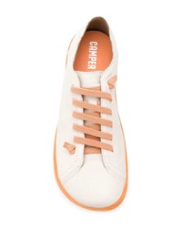 Женские бежевые кожаные низкие кеды от Camper