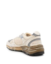 Мужские бежевые кожаные низкие кеды от Golden Goose