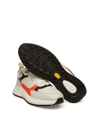 Мужские бежевые кожаные низкие кеды от Bally