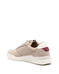Мужские бежевые кожаные низкие кеды от Tommy Hilfiger