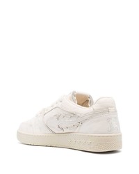 Мужские бежевые кожаные низкие кеды от Enterprise Japan