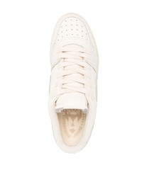 Мужские бежевые кожаные низкие кеды от Enterprise Japan