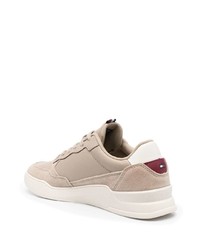 Мужские бежевые кожаные низкие кеды от Tommy Hilfiger