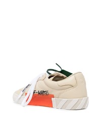 Мужские бежевые кожаные низкие кеды от Off-White