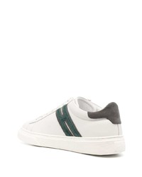 Мужские бежевые кожаные низкие кеды от Hogan