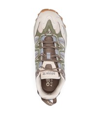 Мужские бежевые кожаные низкие кеды от adidas