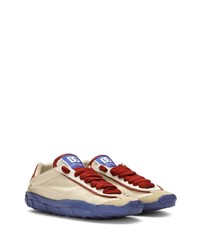 Мужские бежевые кожаные низкие кеды от Dolce & Gabbana