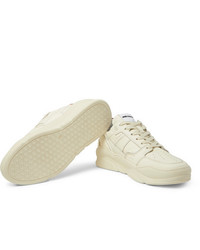 Мужские бежевые кожаные низкие кеды от Ami