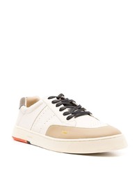 Мужские бежевые кожаные низкие кеды от OSKLEN