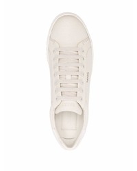 Мужские бежевые кожаные низкие кеды от Bally