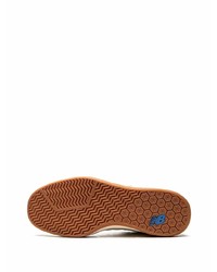 Мужские бежевые кожаные низкие кеды от New Balance