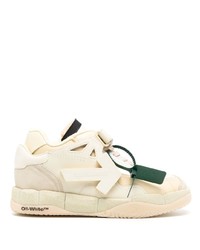 Мужские бежевые кожаные низкие кеды от Off-White