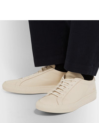 Мужские бежевые кожаные низкие кеды от Common Projects