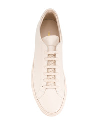 Мужские бежевые кожаные низкие кеды от Common Projects