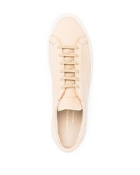 Мужские бежевые кожаные низкие кеды от Common Projects