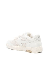 Мужские бежевые кожаные низкие кеды от Off-White