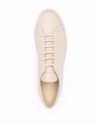 Мужские бежевые кожаные низкие кеды от Common Projects