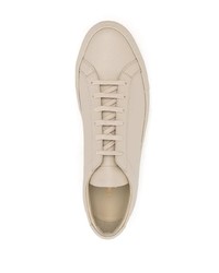 Мужские бежевые кожаные низкие кеды от Common Projects