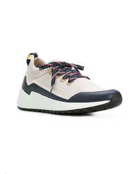 Мужские бежевые кожаные низкие кеды от Buscemi