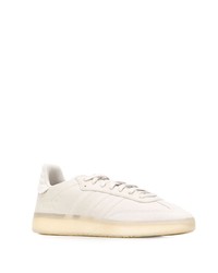 Мужские бежевые кожаные низкие кеды от adidas