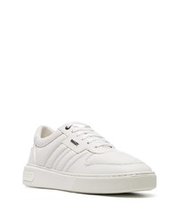 Мужские бежевые кожаные низкие кеды от Bally