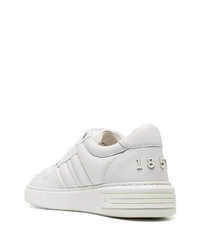 Мужские бежевые кожаные низкие кеды от Bally