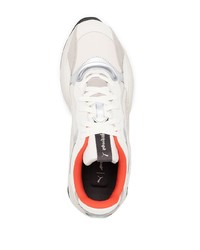 Мужские бежевые кожаные низкие кеды от Puma