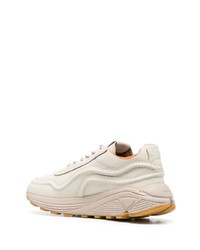 Мужские бежевые кожаные низкие кеды от Buttero