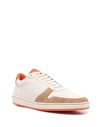 Мужские бежевые кожаные низкие кеды от Zespà