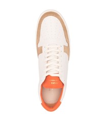 Мужские бежевые кожаные низкие кеды от Zespà