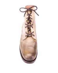 Мужские бежевые кожаные повседневные ботинки от Ajmone