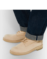 Мужские бежевые кожаные повседневные ботинки от Hender Scheme
