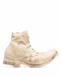 Мужские бежевые кожаные повседневные ботинки от Poème Bohémien