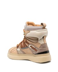 Мужские бежевые кожаные рабочие ботинки от Buscemi