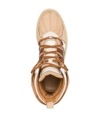 Мужские бежевые кожаные рабочие ботинки от Buscemi